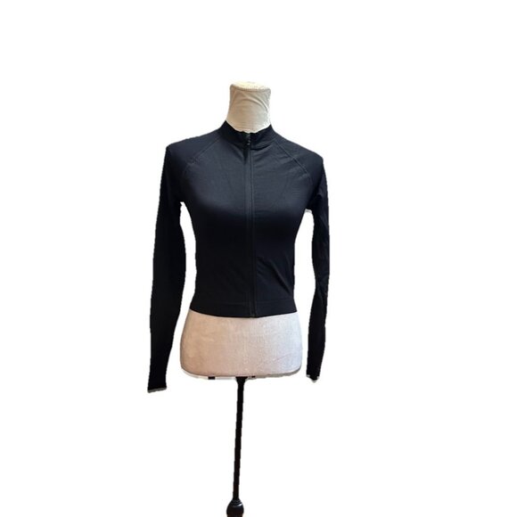 Women's Seamless Fitted Full Zip Jacket - JoyLab Crop Workout Gym Activewear S - Picture 3 of 11